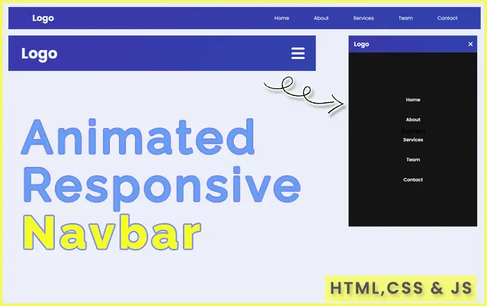 Animated Responsive Navbar Using HTML CSS and JAVASCRIPT