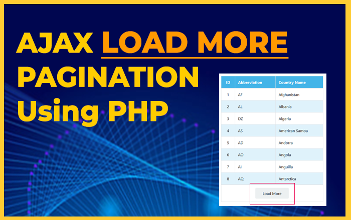 Load More Pagination in PHP using AJAX