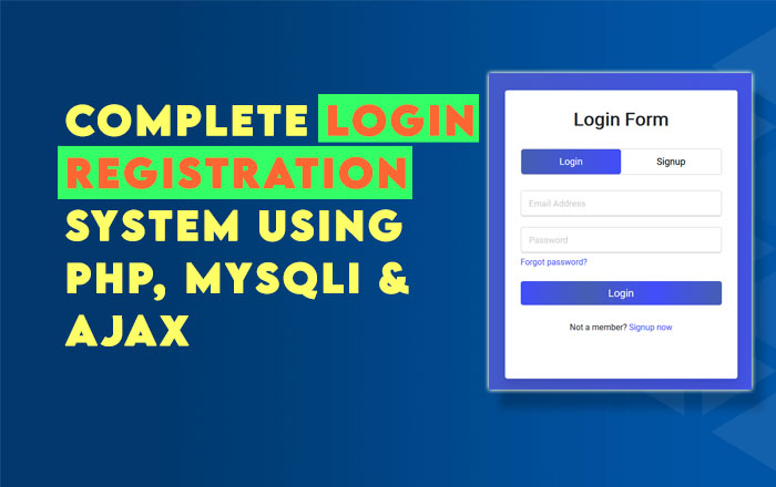 Login Registration System Using Php & Ajax