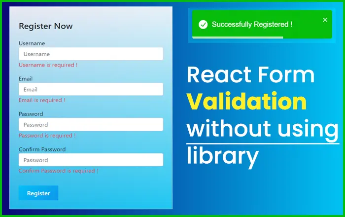 React Form Validation without Library