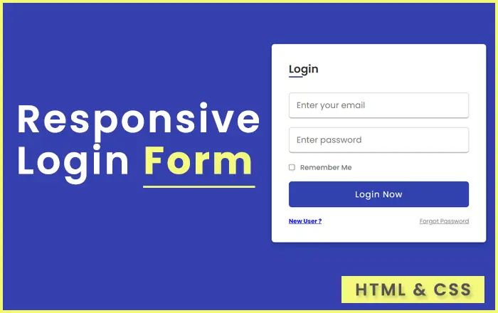 Responsive Login Page HTML & CSS