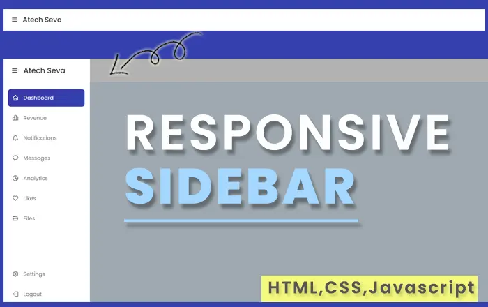 Responsive Sidebar Navigation in HTML, CSS and JavaScript