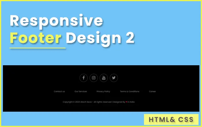 Simple Responsive Footer Design 2