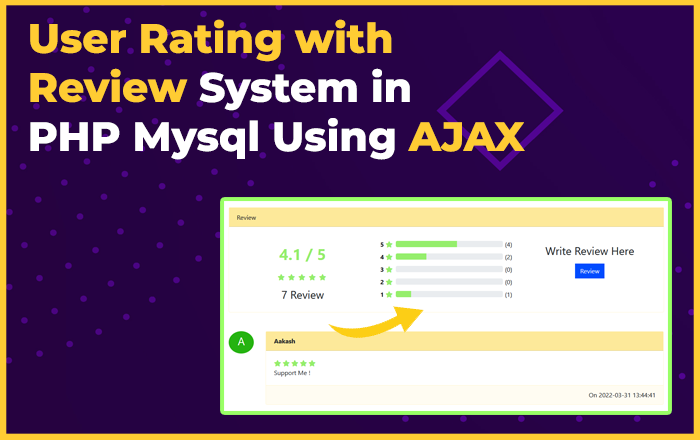 User Rating with Review System in PHP Mysql Using Ajax