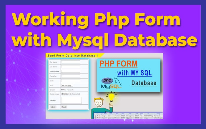 Working Php Form with Mysql Database || PHP Form with MYSQL